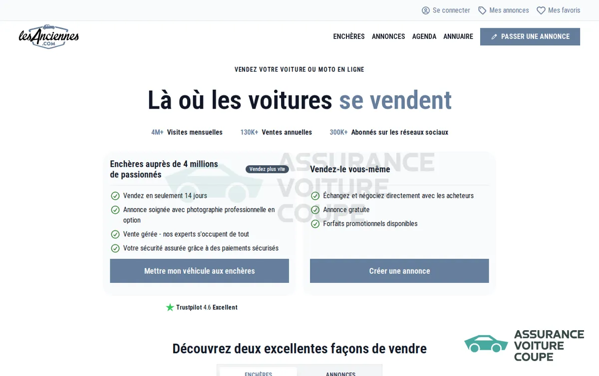 Capture : Vendre Ma Voiture | Enchères et Petites Annonces | Car & Classic