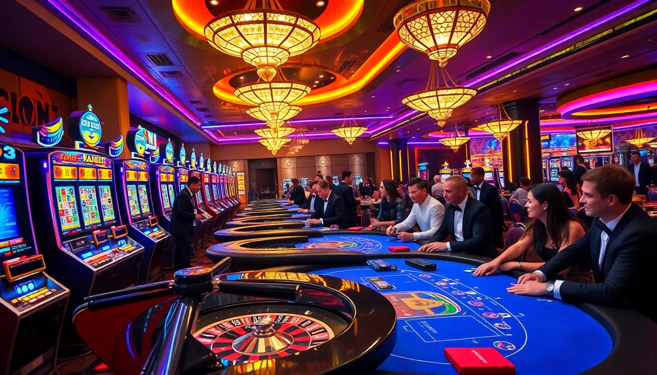 Experience the thrill of gambling at Trang chủ KK55 with vibrant slot machines and lively tables.