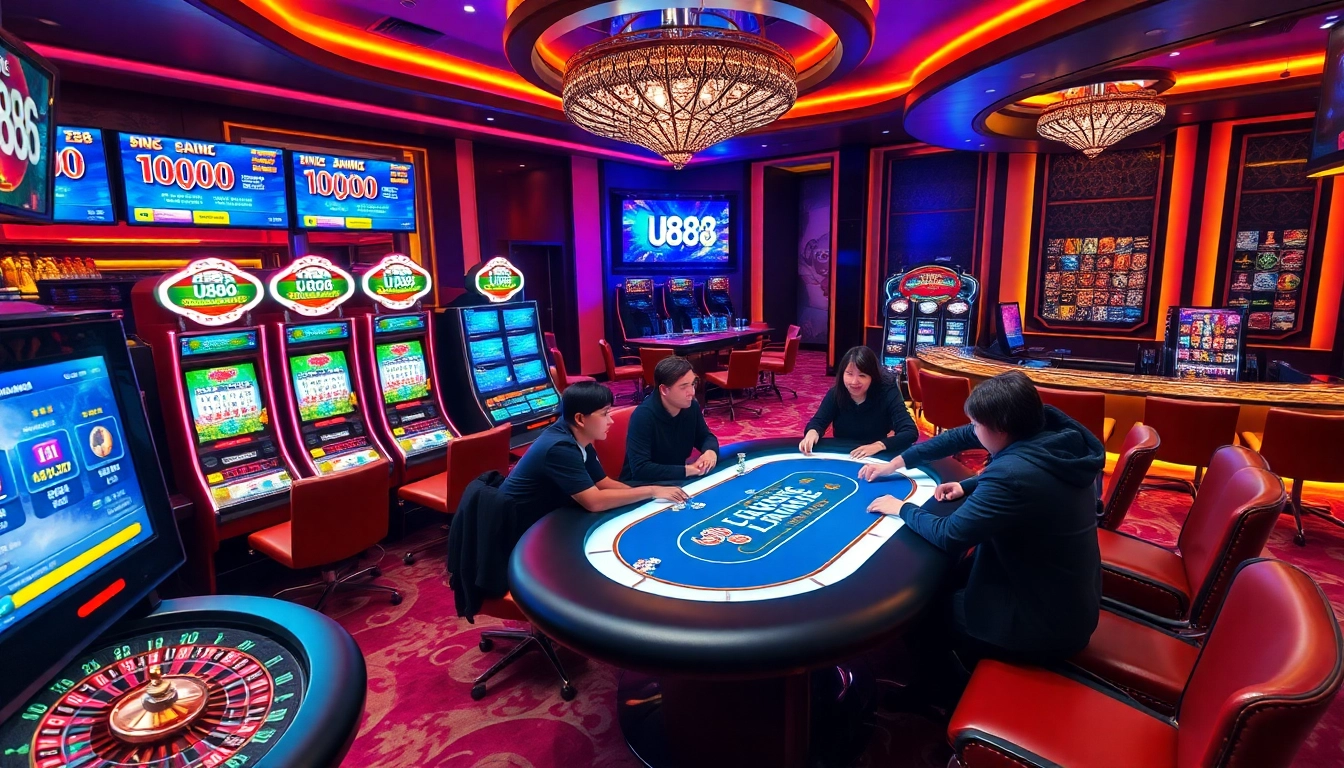 Experience the thrill of U888 online gaming with a vibrant casino atmosphere.