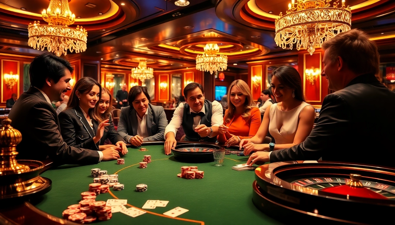 Engaging poker players enjoying the thrill of the game at rik vip casino table.