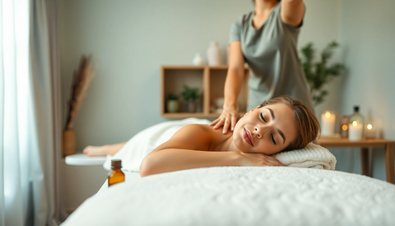 숙련된 치료사와 차분한 분위기를 보여주는 편안한 동탄출장마사지 세션